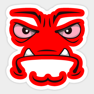 Creepy monster face Sticker